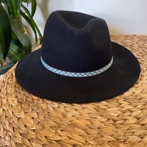 Boho rimmed hat